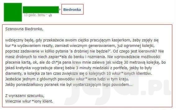 Do kierownika Biedronki [16+]