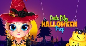 Lily ubiera się na Halloween