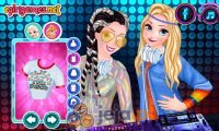 Elsa i Anna jako DJ