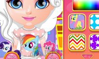 Mała Barbie projektuje strój w stylu My Little Pony