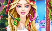 Zwariowana fryzura świątecznej Barbie