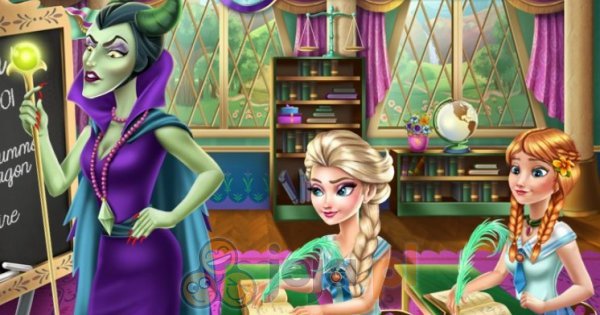 Elsa i Anna w szkole - ubieranki Jeja.pl