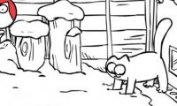 Kot Simona i śnieg