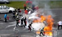 Straszny wypadek Lamborghini Gallardo na torze wyścigowym