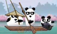 Trzy pandy w Japonii