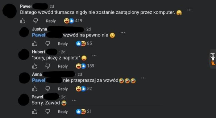 Męska część tłumaczy może czuć się bezpieczna