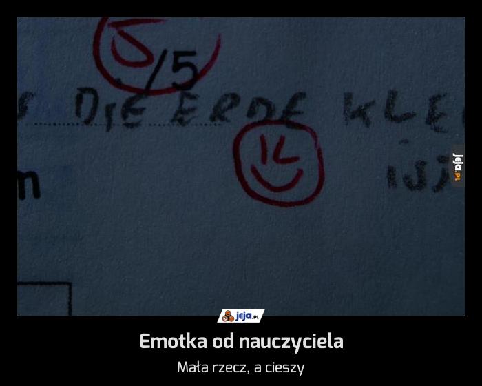 Emotka od nauczyciela