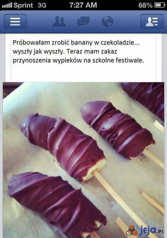 Banany w czekoladzie