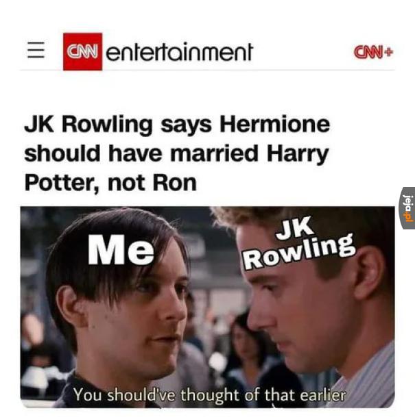 Nie ma dowodu na to, że Harry nie puknął Hermiony