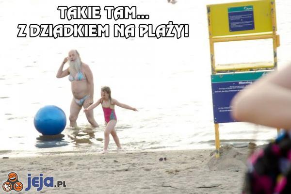 Z dziadkiem na plaży!