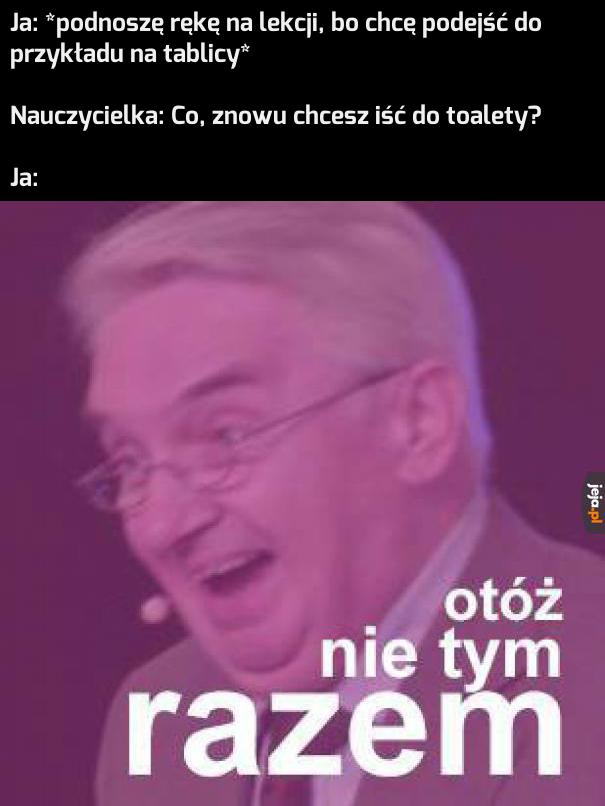 Akurat trafiło się jak ślepej kurze ziarno