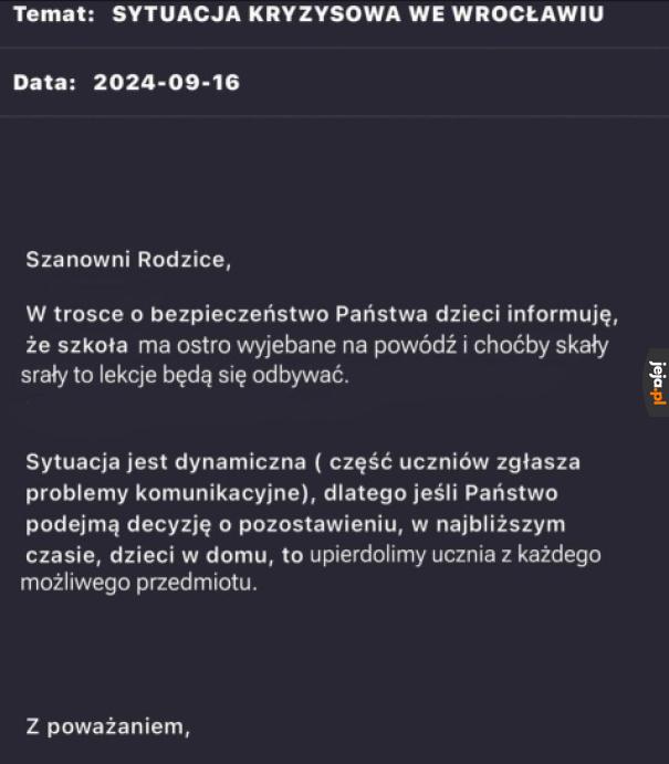 Szkoły wobec powodzi