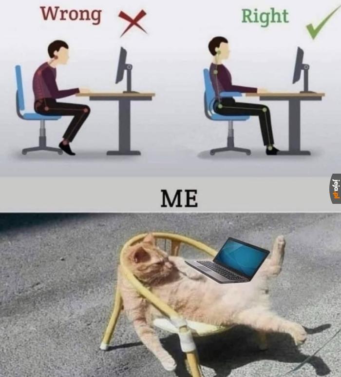 Prawidłowa pozycja do spożywania internetu