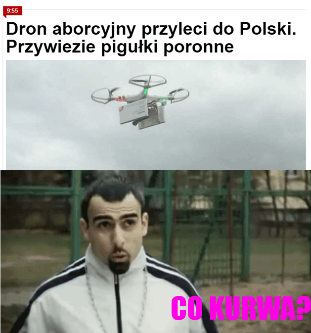 Dron abor... co?!