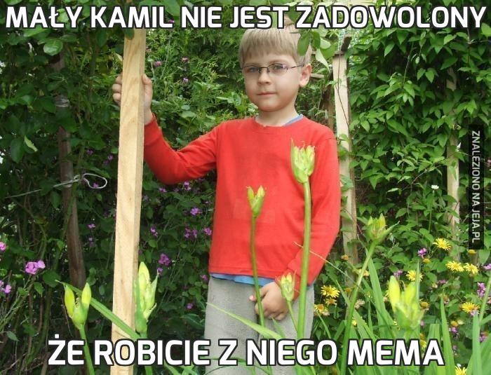 Mały Kamil nie jest zadowolony