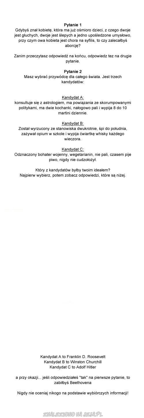 Ocenianie leży w ludzkiej naturze