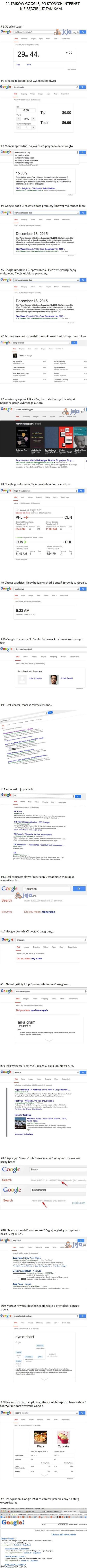 21 trików w Google