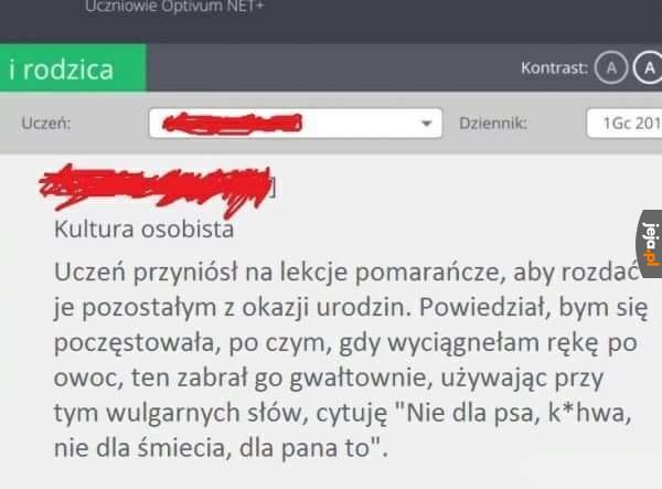 Czy raczej brak kultury osobistej