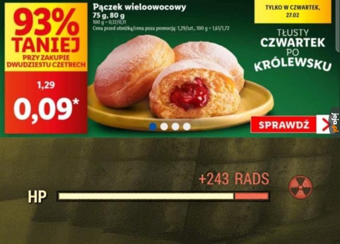 Ziomek zjadł już 4. Powoli wypadają mu włosy i zaczyna świecić.