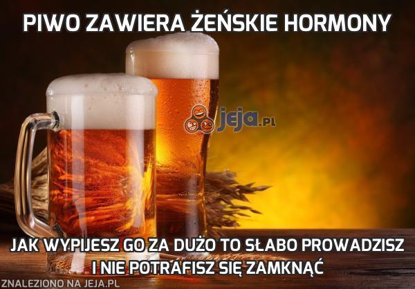 Piwo zawiera żeńskie hormony