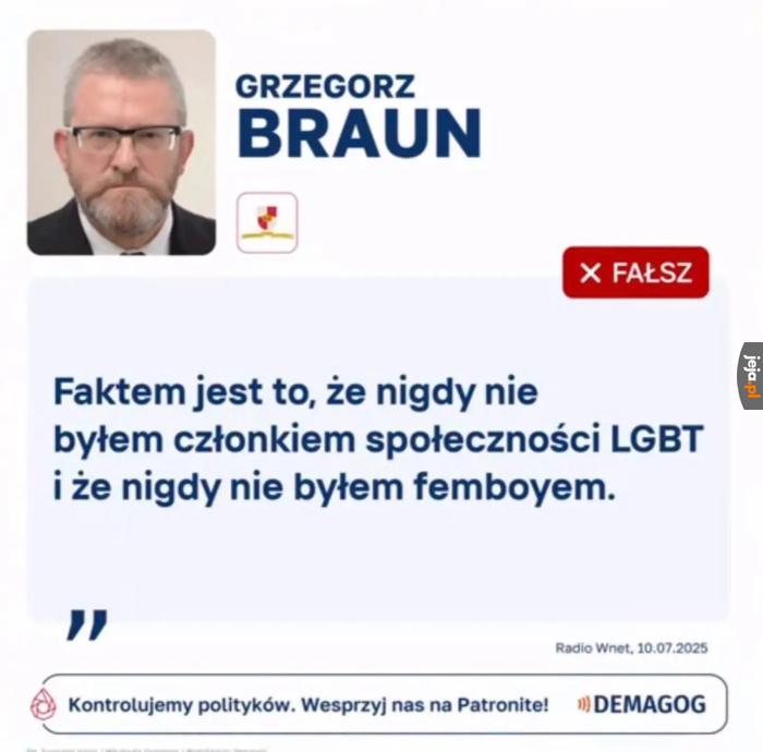 Byłem pewien, że to powiedział
