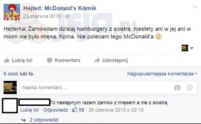 Hamburgery z siostrą