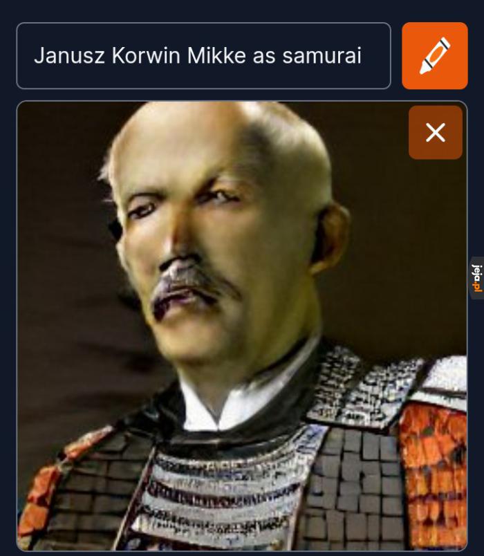 Janusz Korwin Mikke jako samuraj