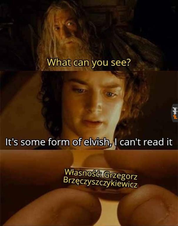 Tylko wybrańcy mogą to odczytać
