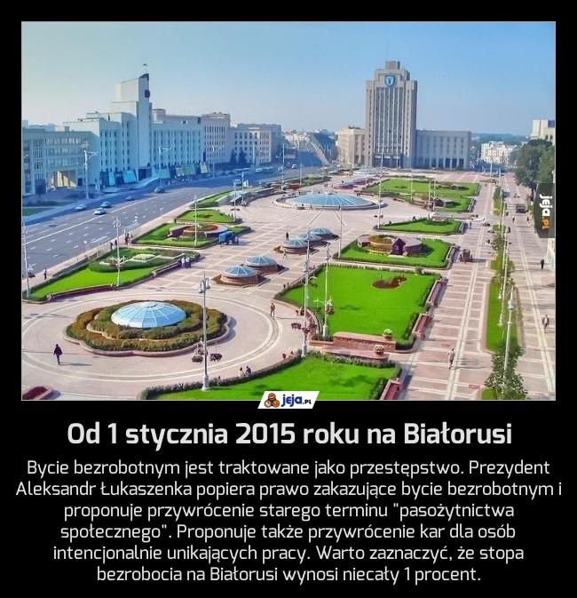 Od 1 stycznia 2015 roku na Białorusi