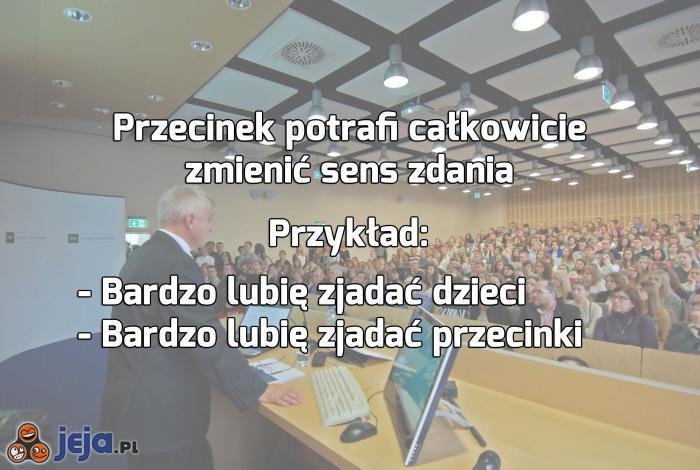 Przecinki zmieniają wszystko!