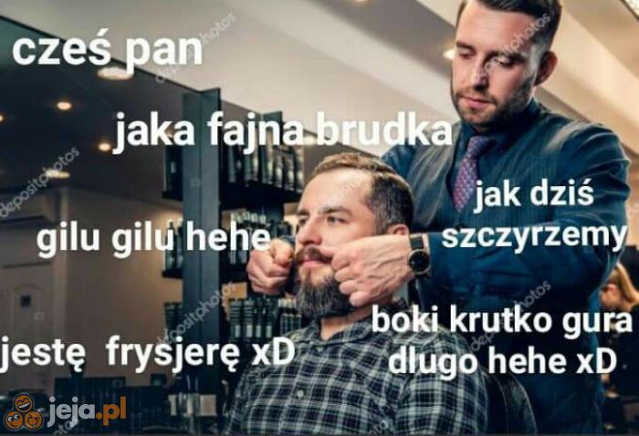 Mężczyzna u fryzjera