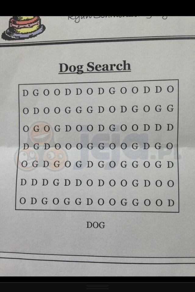 Znajdź słowo "Dog"