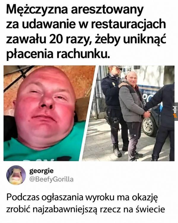 Żeby go tylko Bozia nie pokarała prawdziwym zawałem