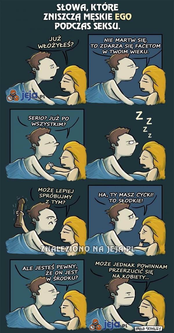 Słowa, które zniszczą męskie ego podczas seksu