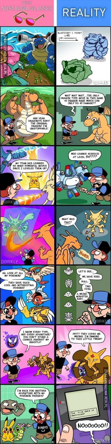 Pokemon w dzieciństwie i teraz