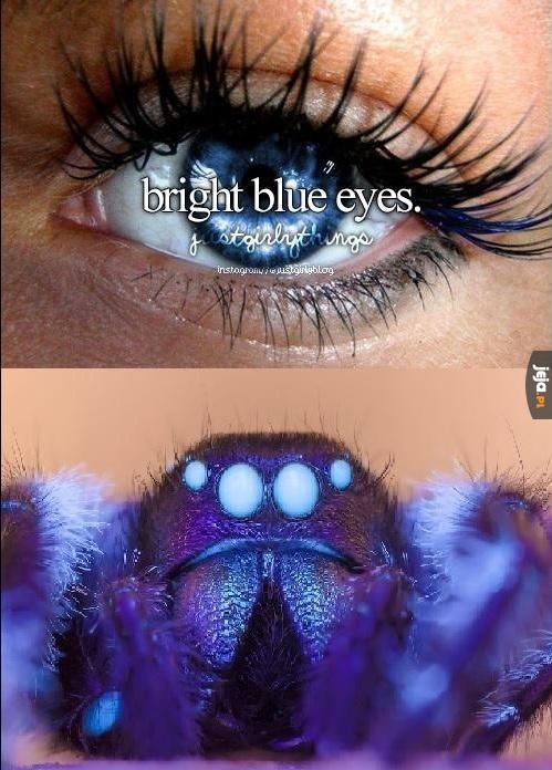 Jasne niebieskie oczy