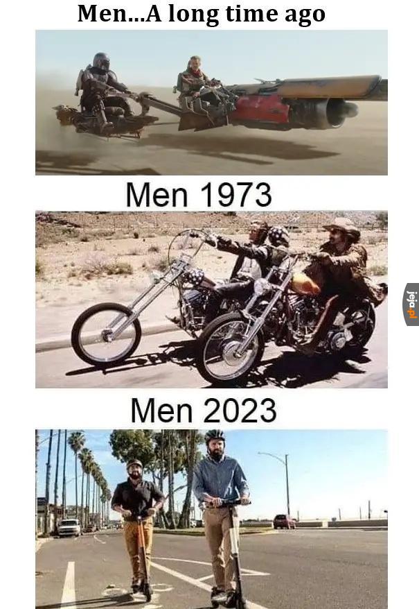 Mężczyźni w różnych epokach