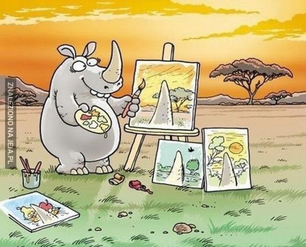 Nosorożec - artysta