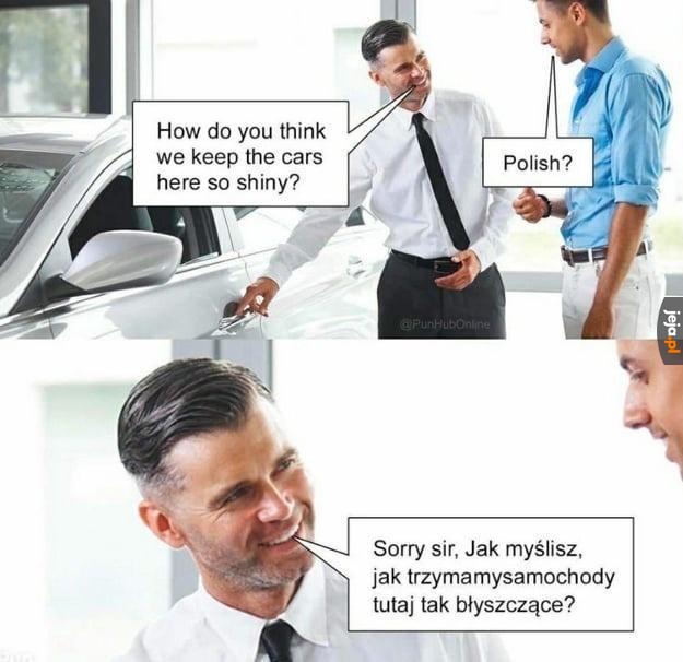Auto jest regularnie polszczone