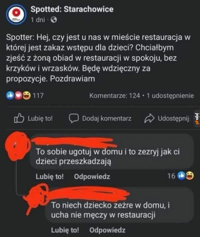 Uwielbiam jeść wykwintne dania w akompaniamencie krzyków