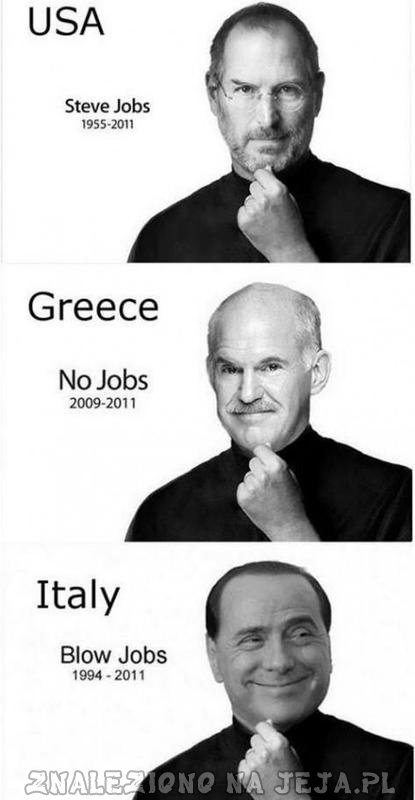 Jobs - USA, Grecja i Włochy