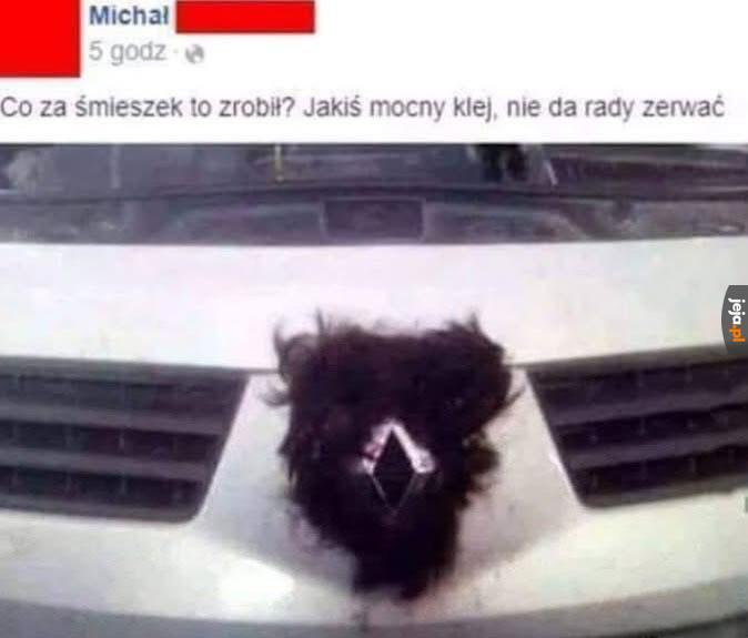 Który śmieszek mi Opla zwandalizował