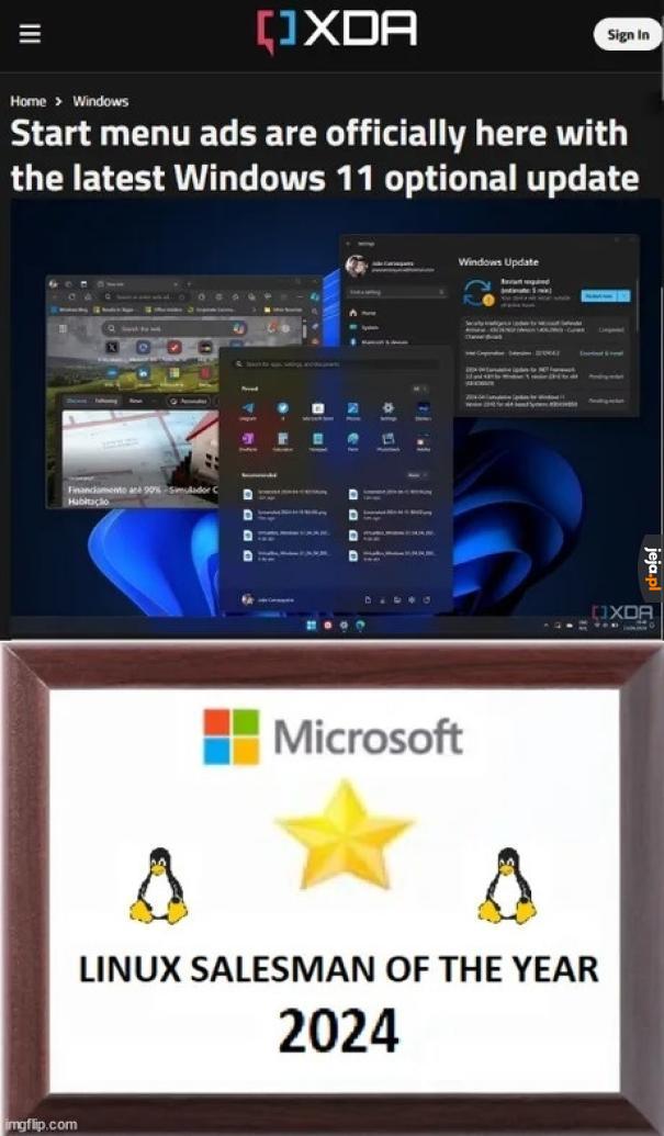 I się dziwią, czemu ludzie wybierają Linuxa