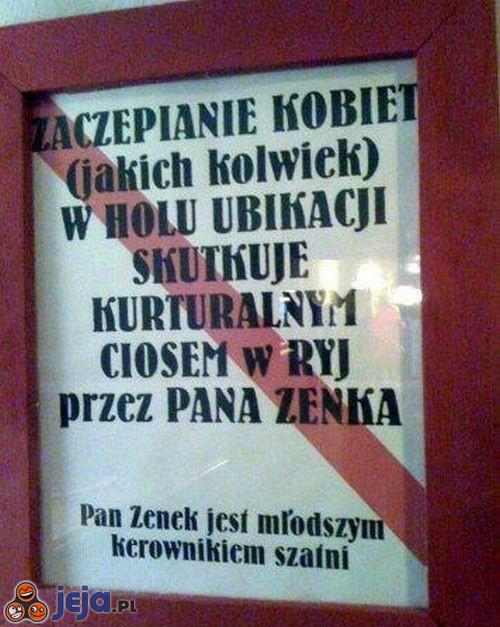Rycerski Pan Zenek ostrzega