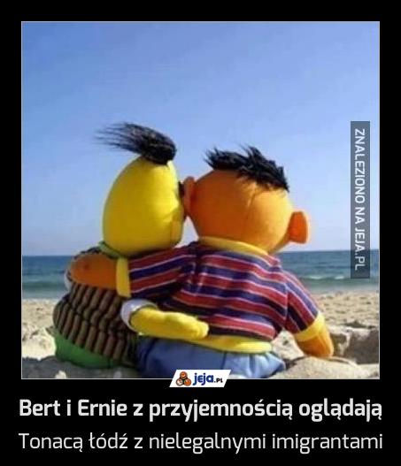 Bert i Ernie z przyjemnością oglądają