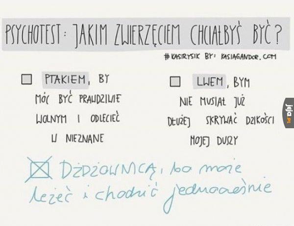 Jakim zwierzęciem chciałbyś być?