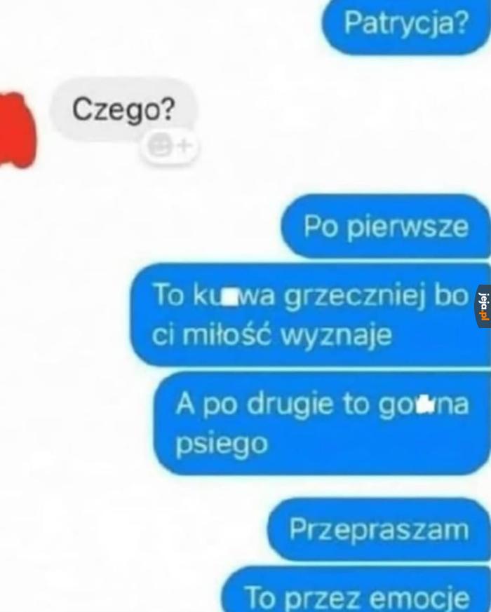 Zestresował się chłopak