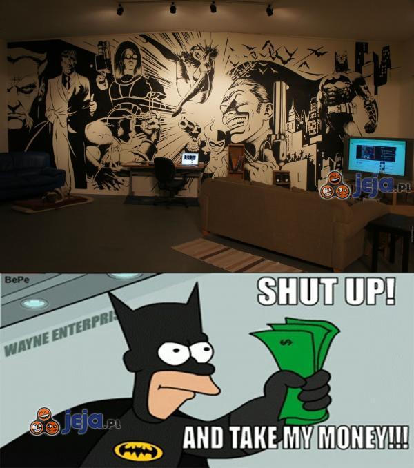 Ściana z motywem Batmana