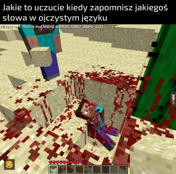 Jak się czuję kiedy przez przypadek powiem szafka nocna a nie nakastlik