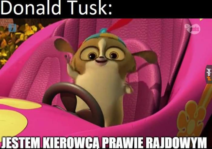 Tuskowi zabrali prawo jazdy